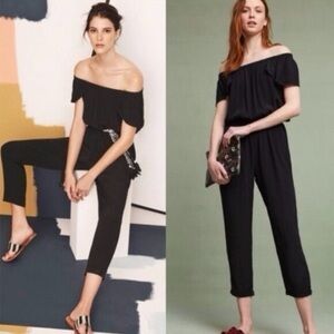 BEACHGOLD | Anthropologie Nighttide Off The Shoulder Black Jumpsuit Swim Coverup